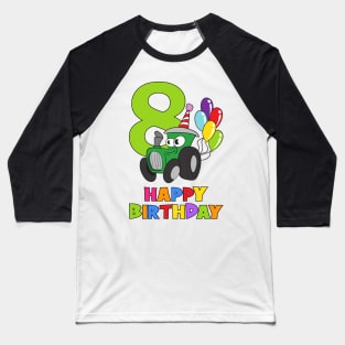 8th Birthday Party 8 Year Old Eight Years Baseball T-Shirt